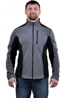 Толстовка «КУР 748» флис серая с чёрным